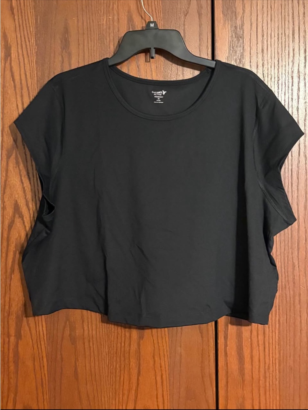Old Navy Black Short Sleeve Crop Top